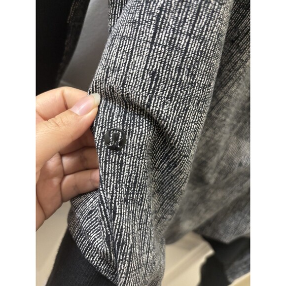 Lululemon To Class Black & Gray Shawl Collar French Terry Jacket 12 Athleisure - Picture 11 of 12